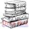 Deep Red Stamps Library Books Rubber Cling Stamp 2.1 x 2.1 inches
